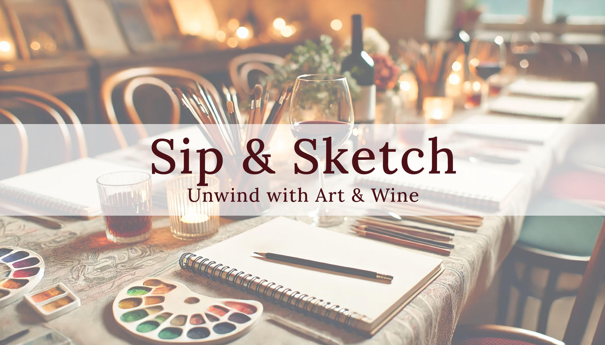 Sip & Sketch Evening – Unwind with Art & Wine